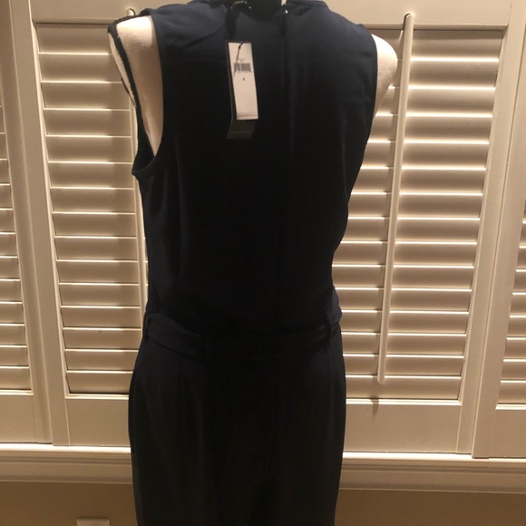 Navy Blue sleeveless jumpsuit. - Picture 4 of 5